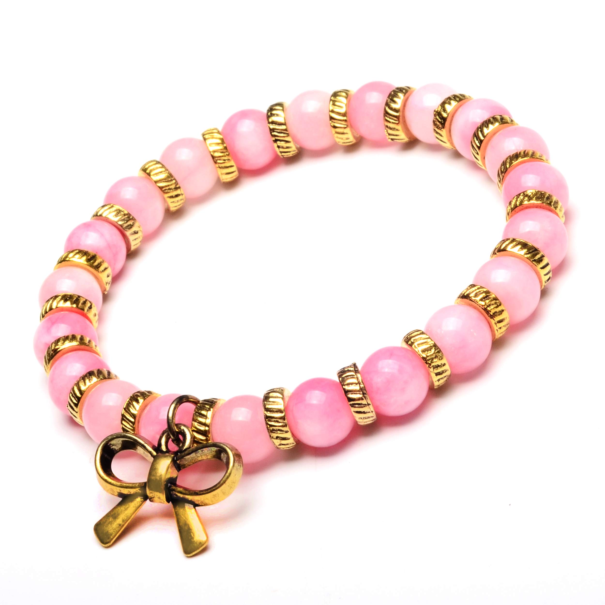 Foto 5 pulgar | Brazalete West Coast Jewelry Con Forma De Pajarita Con Piedra De Jade Rosa - Venta Internacional.