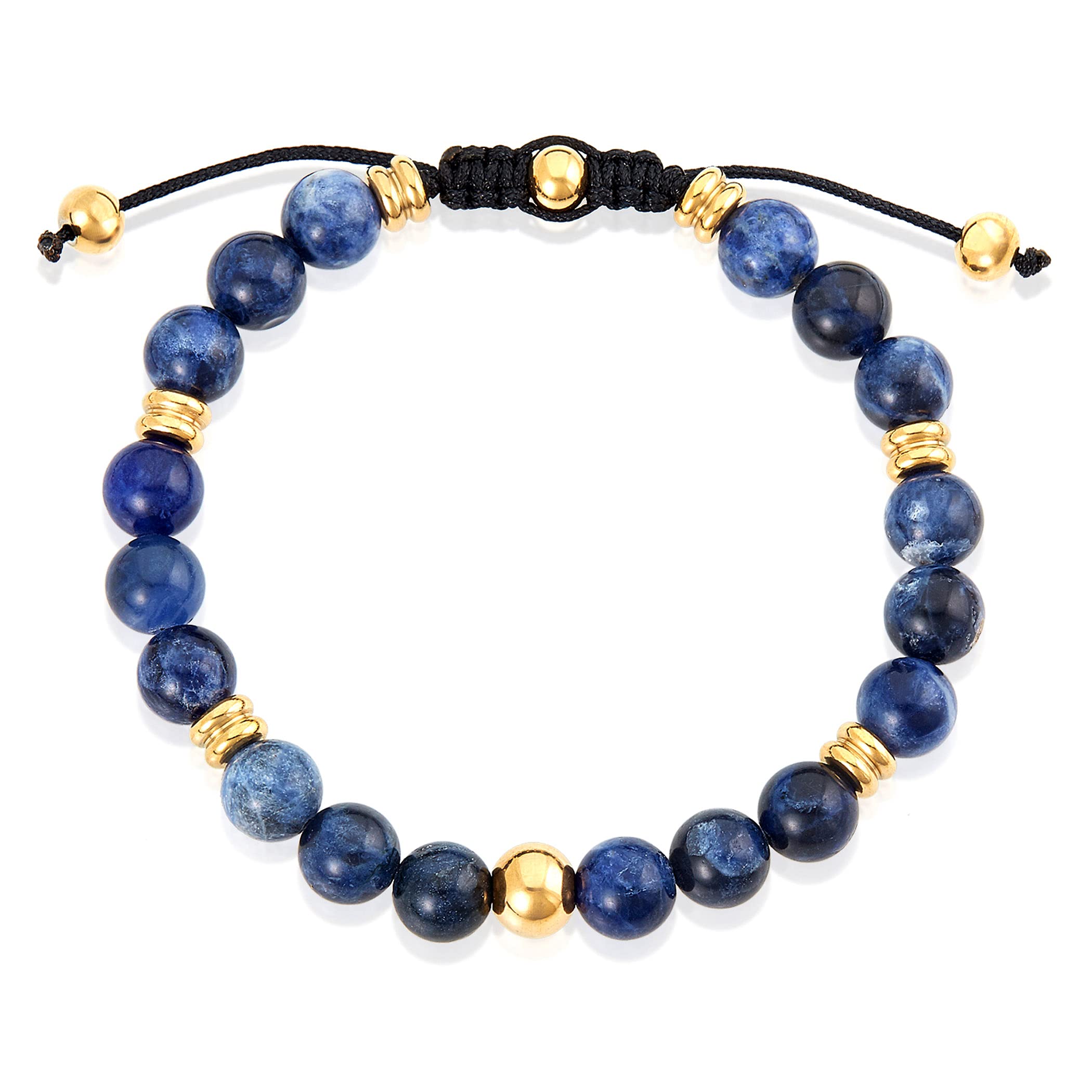 Foto 2 | Pulsera West Coast Jewelry, Piedra Sodalita, Acero Chapado En Oro - Venta Internacional.