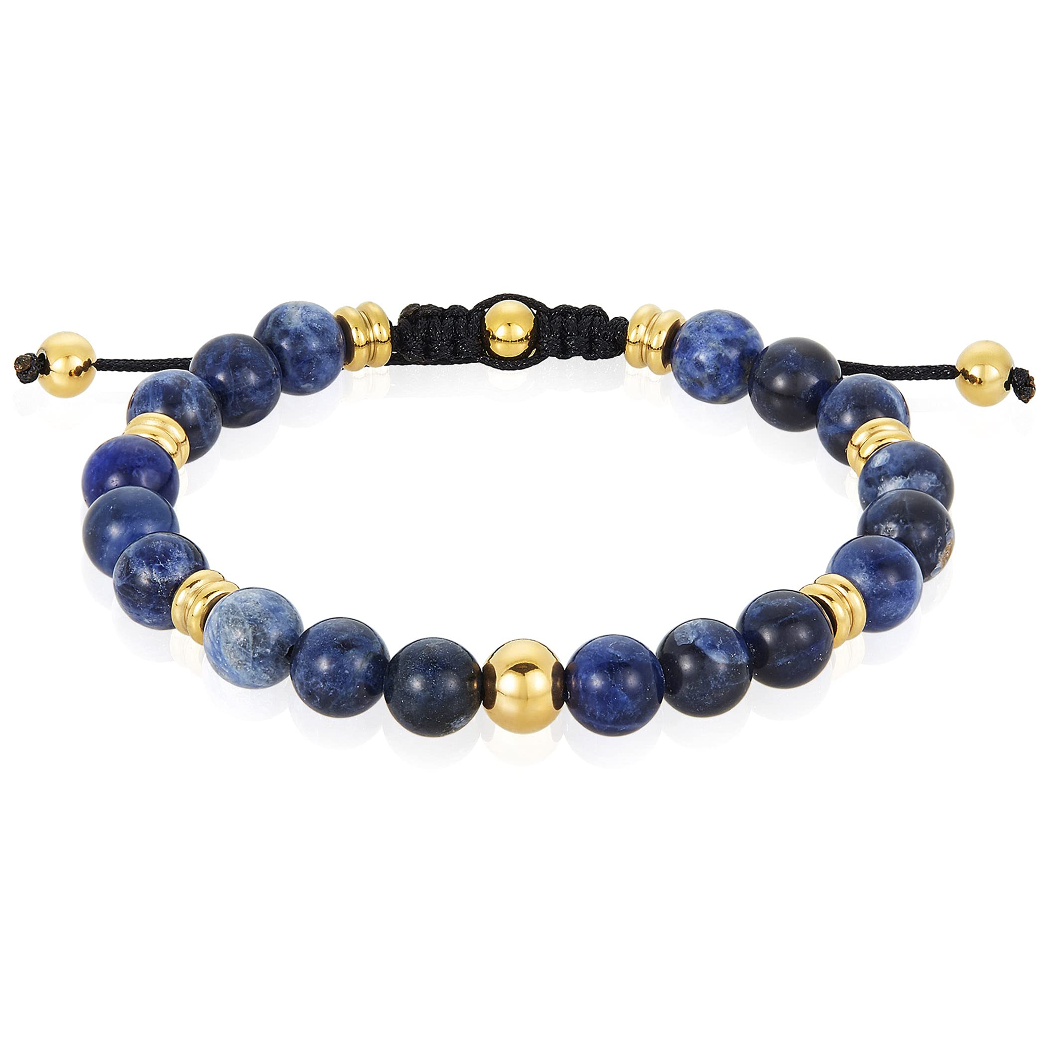 Foto 4 pulgar | Pulsera West Coast Jewelry, Piedra Sodalita, Acero Chapado En Oro - Venta Internacional.