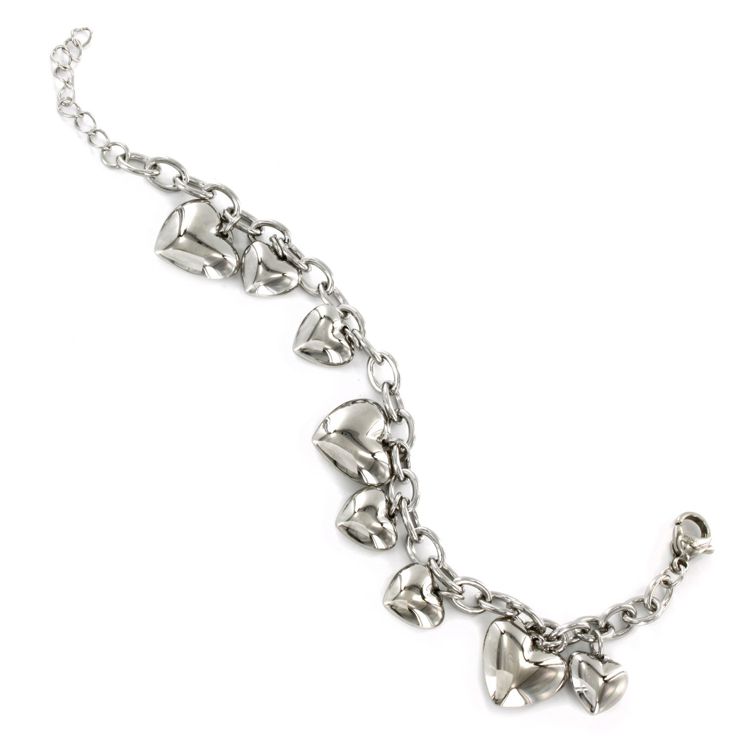 Foto 2 | Pulsera West Coast Jewelry Con Forma De Corazón De Acero Inoxidable - Venta Internacional.