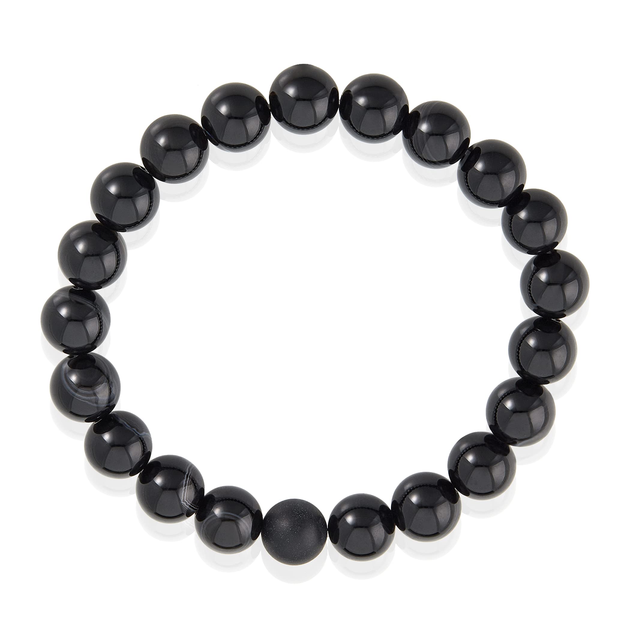 Foto 2 | Pulsera West Coast Jewelry Crucible Con Ágata Con Bandas Negras - Venta Internacional.