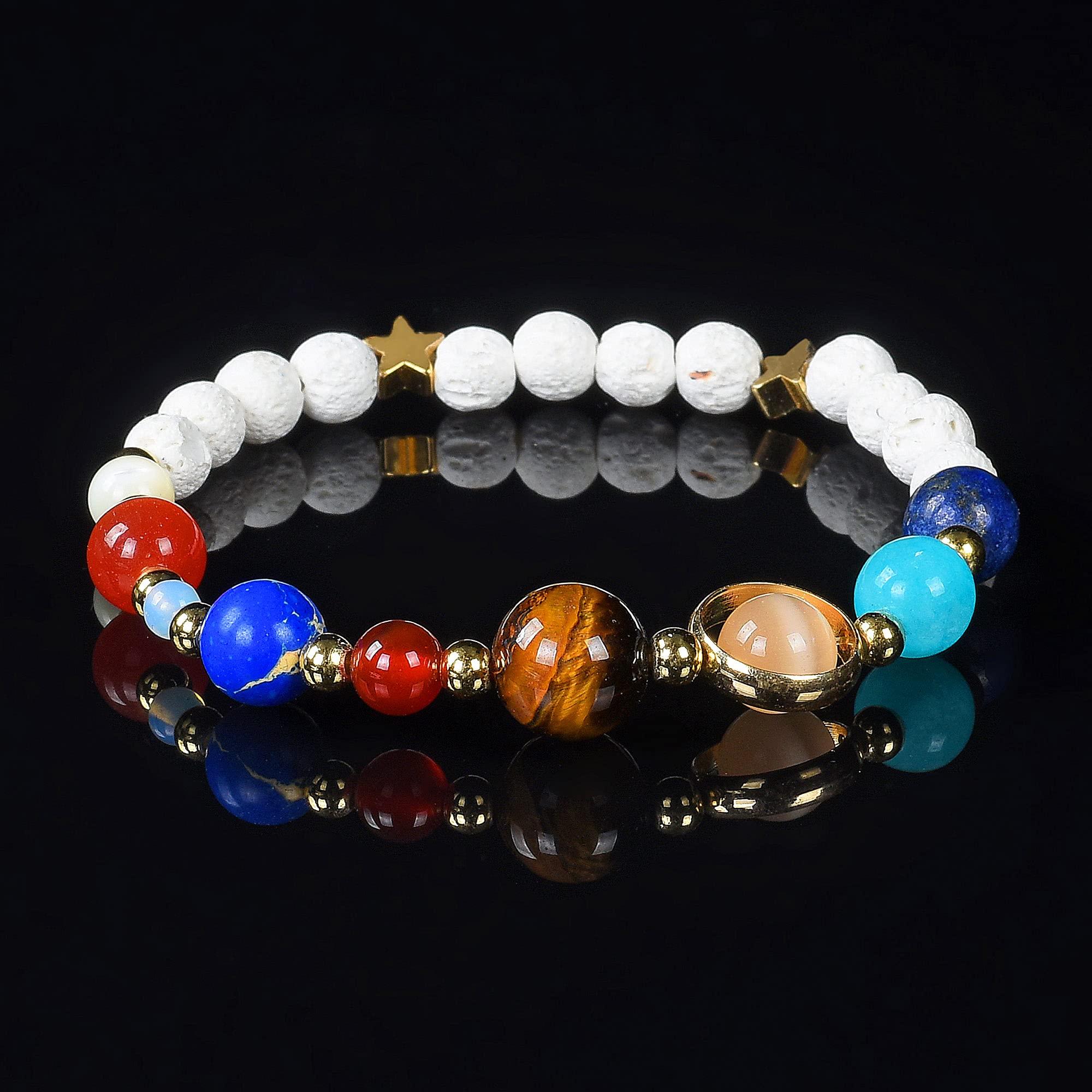 Foto 4 pulgar | Pulsera West Coast Jewelry Solar System Con Cuentas Elásticas De 6 Mm - Venta Internacional.