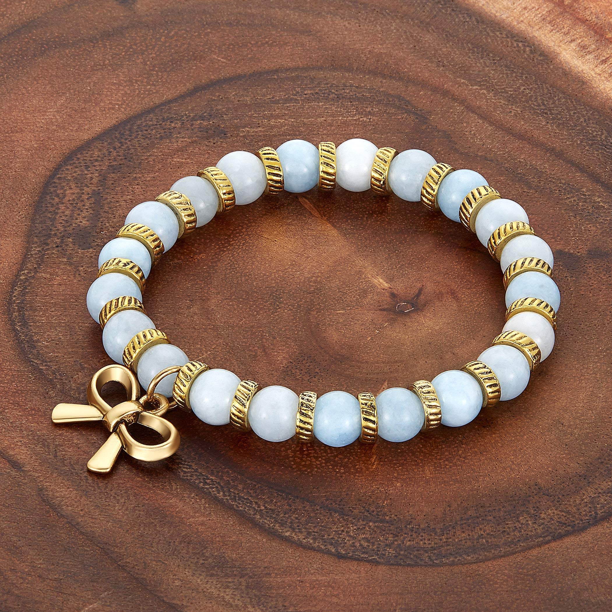 Foto 5 | Brazalete West Coast Jewelry Con Forma De Pajarita, Color Azul Claro - Venta Internacional.