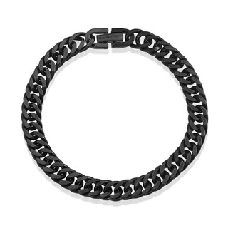 Foto 1 | Pulsera West Coast Jewelry Crucible De Acero Inoxidable Negro Pulido - Venta Internacional.