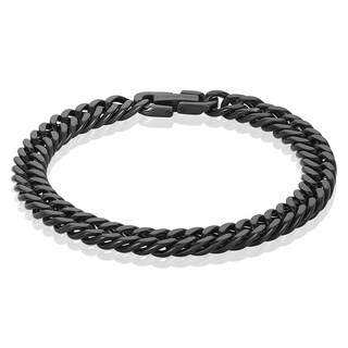 Foto 2 | Pulsera West Coast Jewelry Crucible De Acero Inoxidable Negro Pulido - Venta Internacional.