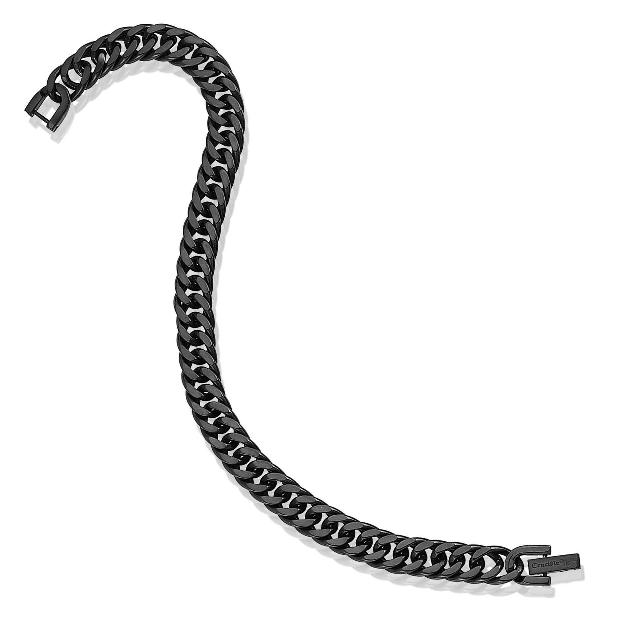 Foto 3 | Pulsera West Coast Jewelry Crucible De Acero Inoxidable Negro Pulido - Venta Internacional.