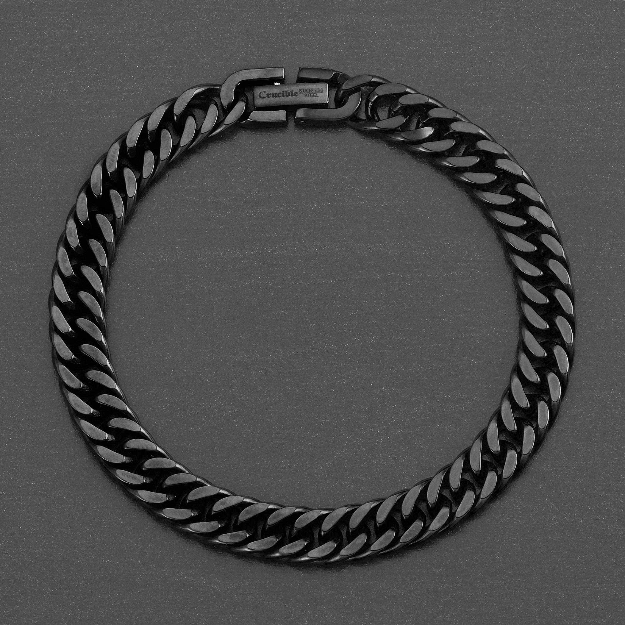 Foto 5 pulgar | Pulsera West Coast Jewelry Crucible De Acero Inoxidable Negro Pulido - Venta Internacional.