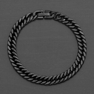 Foto 4 | Pulsera West Coast Jewelry Crucible De Acero Inoxidable Negro Pulido - Venta Internacional.