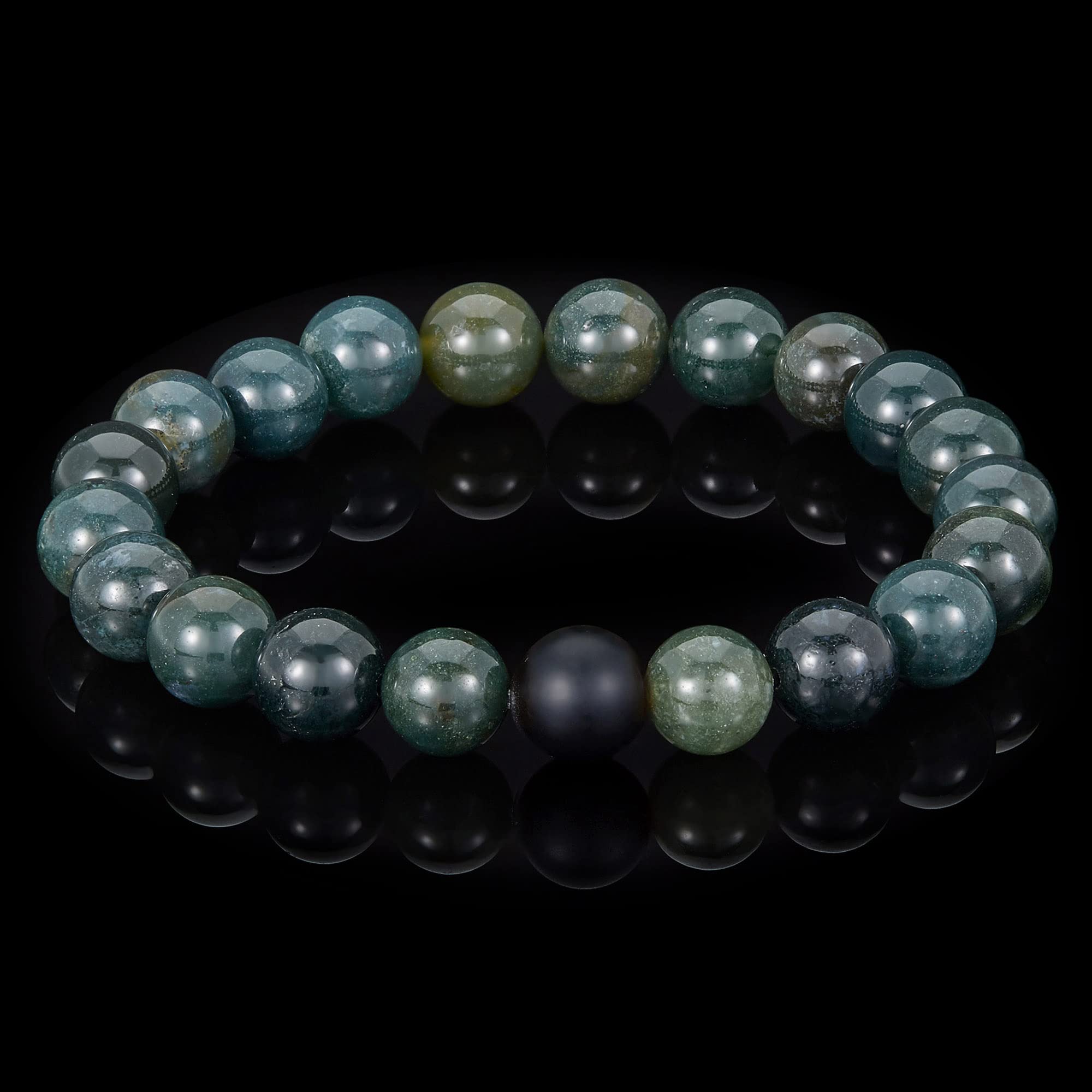 Foto 5 pulgar | Pulsera West Coast Jewelry Crisol Moss Agata Stone - Venta Internacional.
