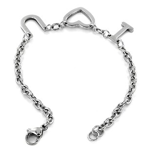 Foto 2 | Brazalete De Acero Inoxidable «i (heart) U» De West Coast Jewelry - Venta Internacional.