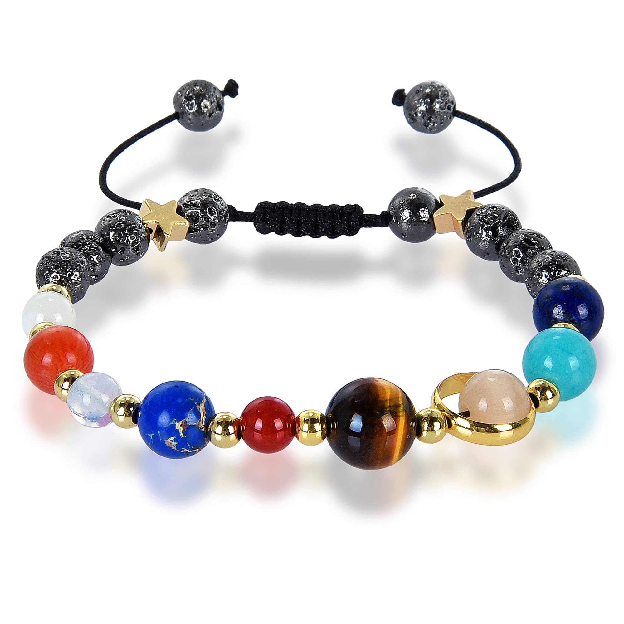 Foto 3 pulgar | Pulsera West Coast Jewelry, Sistema Solar, Con Cuentas De Piedra Natural - Venta Internacional.
