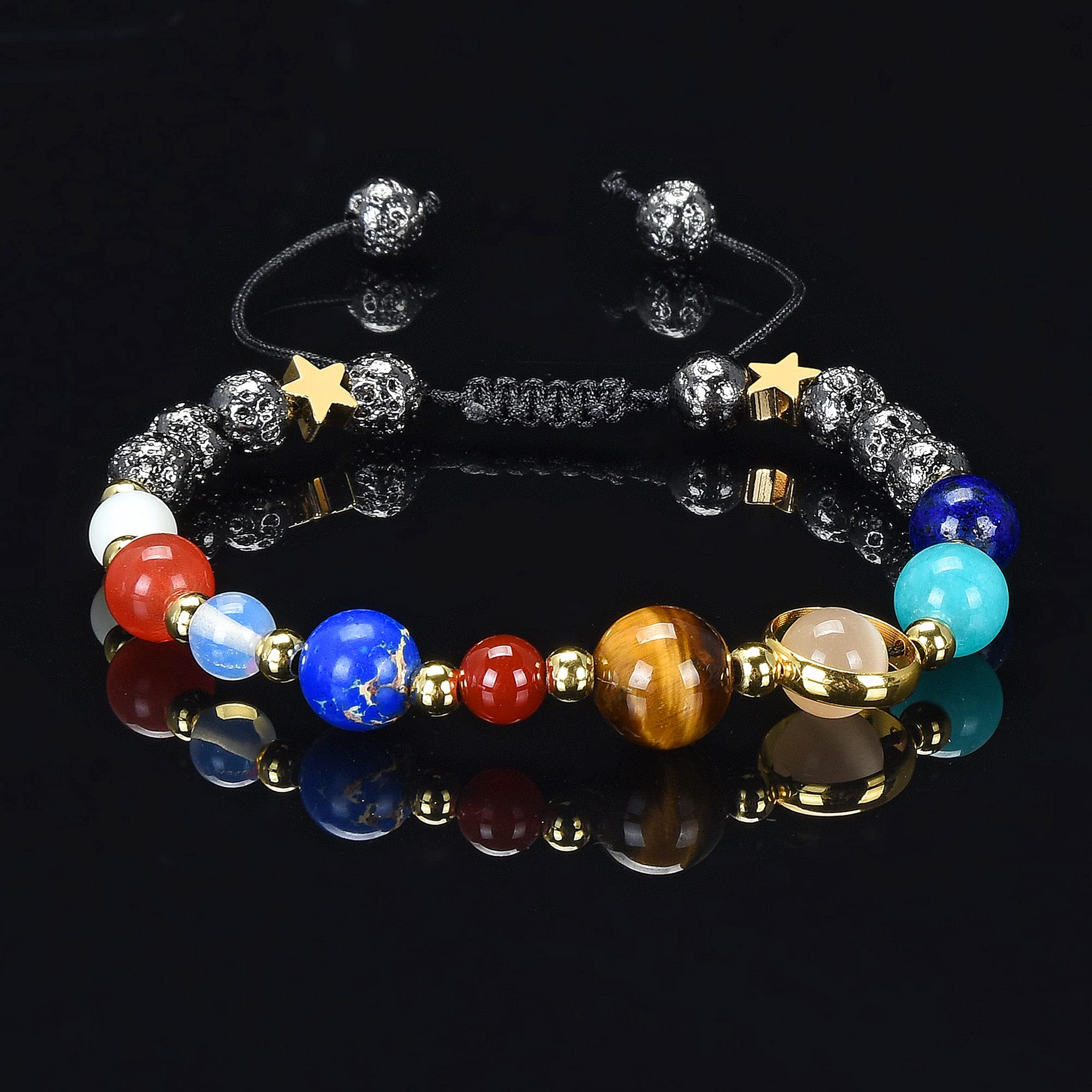 Foto 4 pulgar | Pulsera West Coast Jewelry, Sistema Solar, Con Cuentas De Piedra Natural - Venta Internacional.