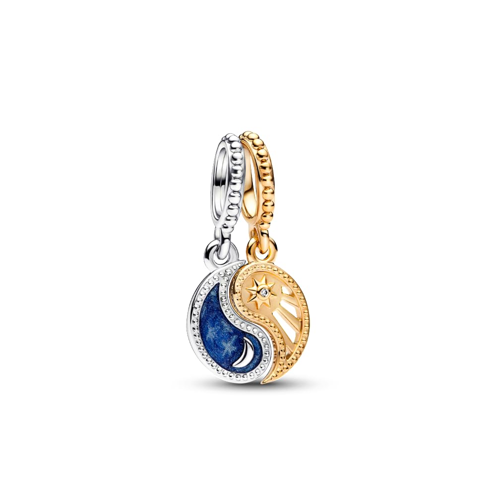 Foto 3 pulgar | Charm Pandora Sol y Luna Dividibles con Cristal Azul - Venta Internacional
