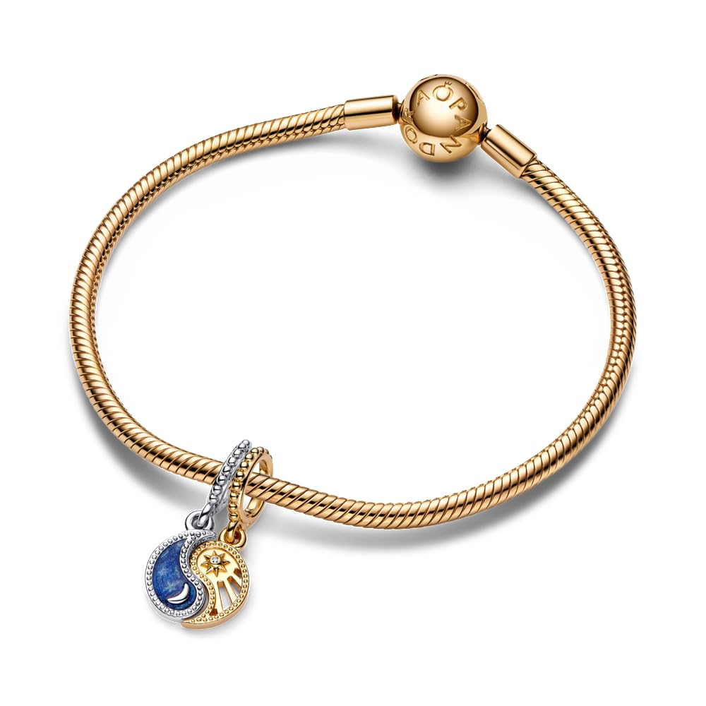 Foto 3 | Charm Pandora Sol y Luna Dividibles con Cristal Azul - Venta Internacional