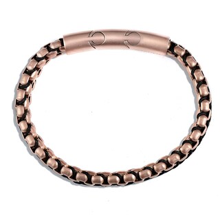 Foto 2 | Brazalete Crucible De Acero Inoxidable Chapado En Oro Rosa Con Acabado Mate - Venta Internacional.