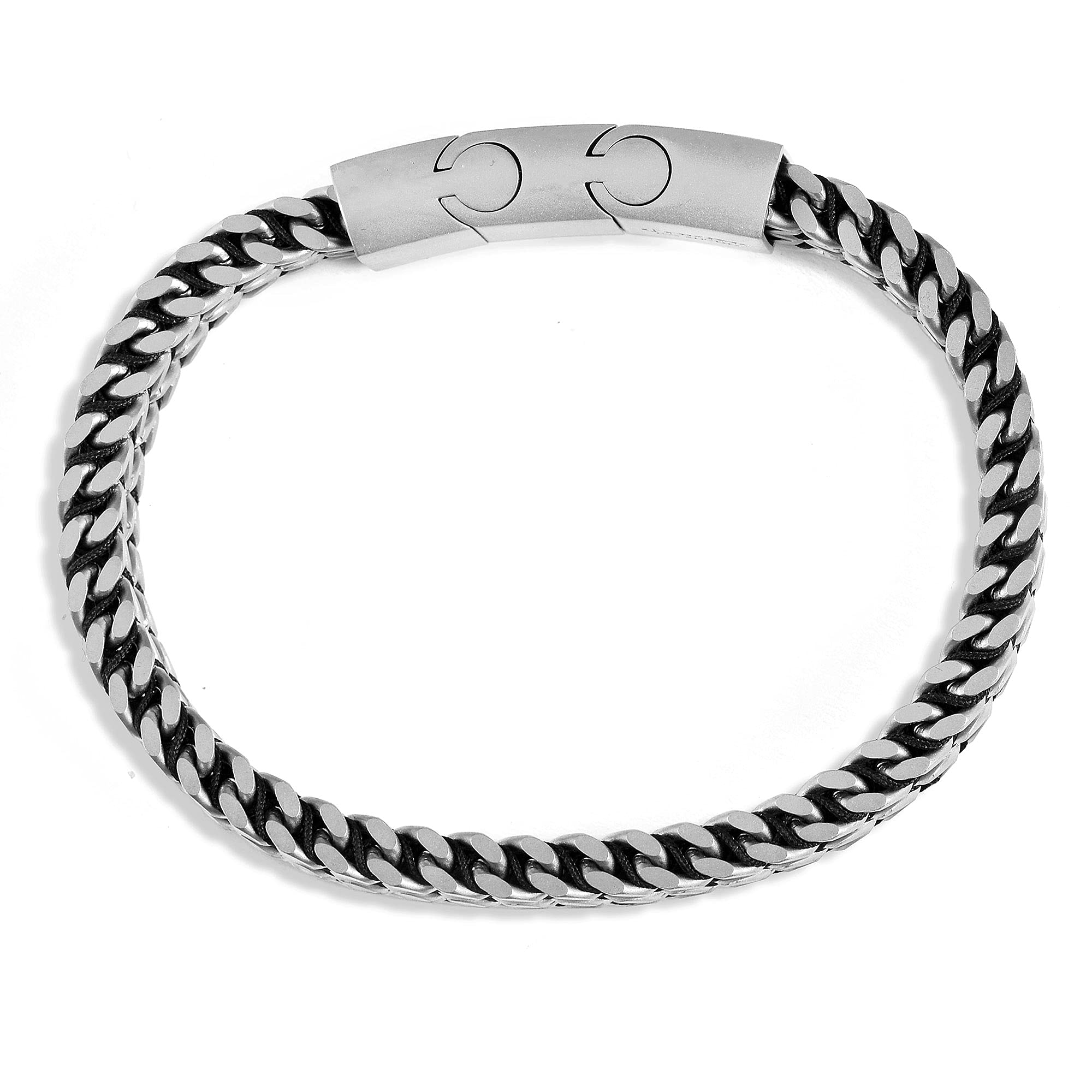 Foto 4 pulgar | Brazalete Crucible De Acero Inoxidable Con Acabado Mate Double Franco - Venta Internacional.
