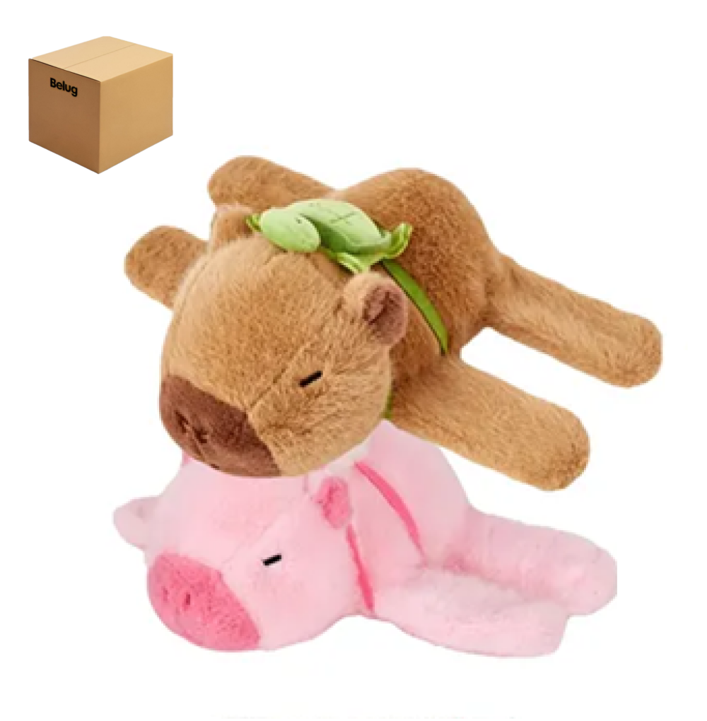 Foto 2 pulgar | 2pz Capibaras Peluche Belug, Rosa Cafe