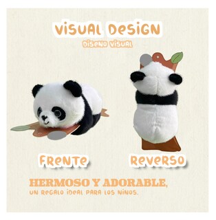 Foto 3 | 1pcz Pulsera Panda Peluche Belug, Negro Blanco