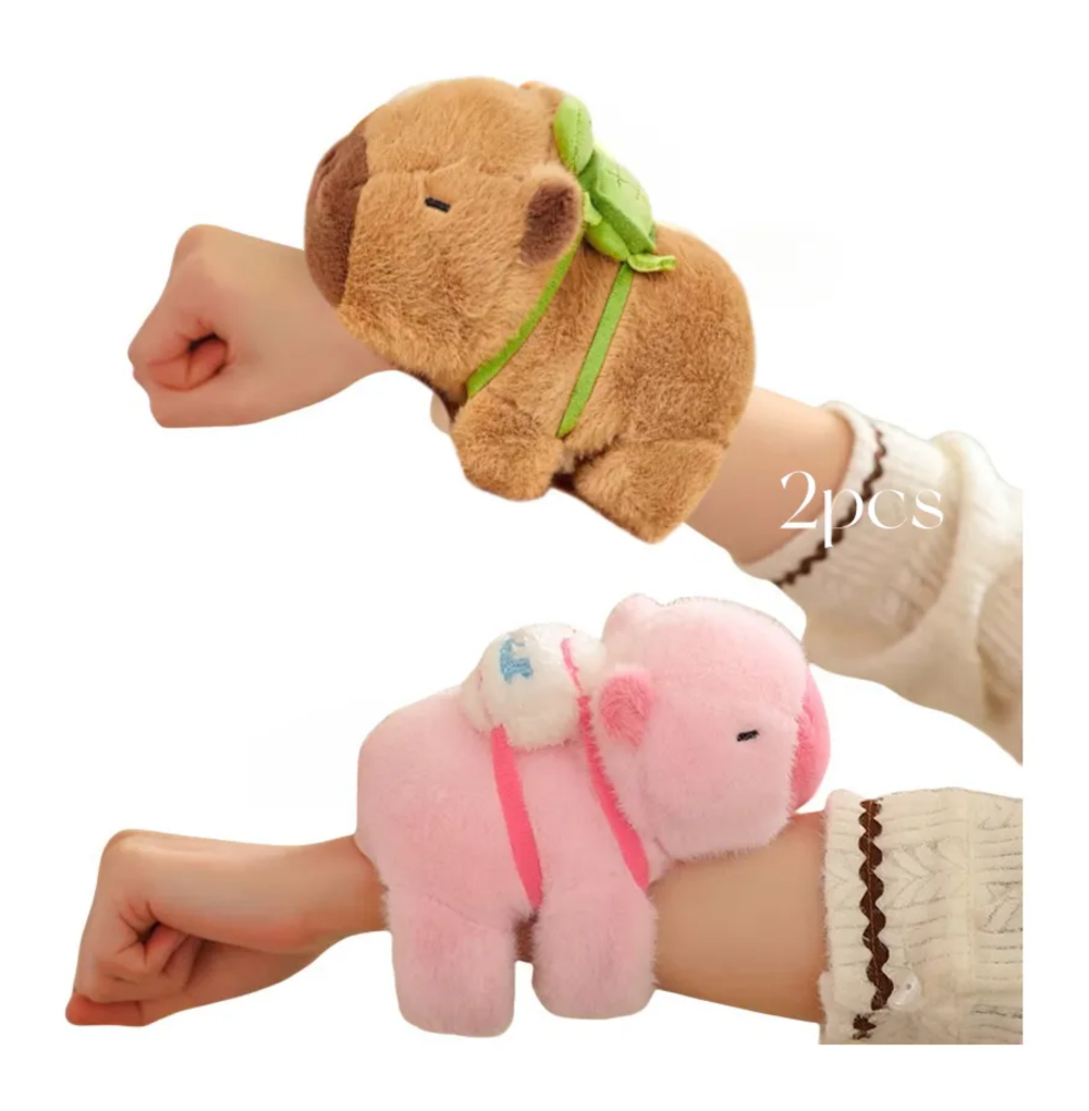 Foto 3 pulgar | 2pz Capibaras Peluche Lab.g, Rosa Cafe