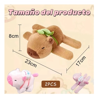 Foto 3 | 2pz Capibaras Peluche Lab.g, Rosa Cafe