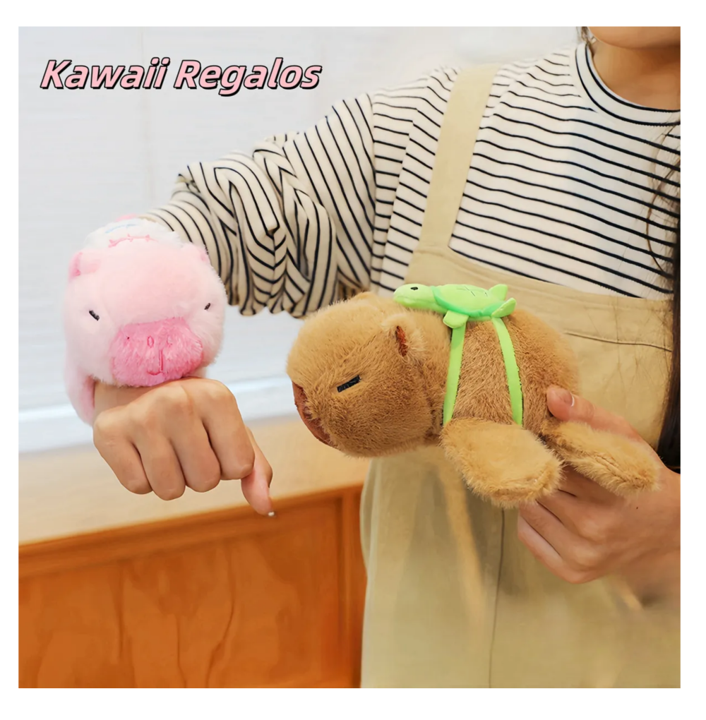 Foto 5 pulgar | 2pz Capibaras Peluche Lab.g, Rosa Cafe