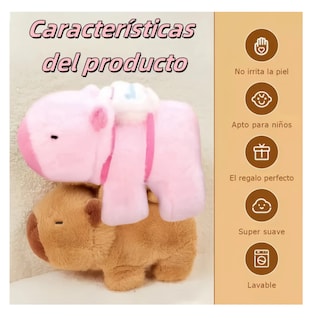Foto 5 | 2pz Capibaras Peluche Lab.g, Rosa Cafe