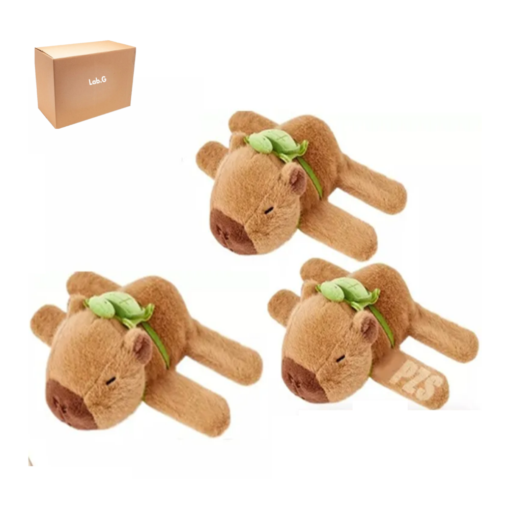 Foto 1 | 3pz Peluche Capibara Pulseras Lab.g, Cafe