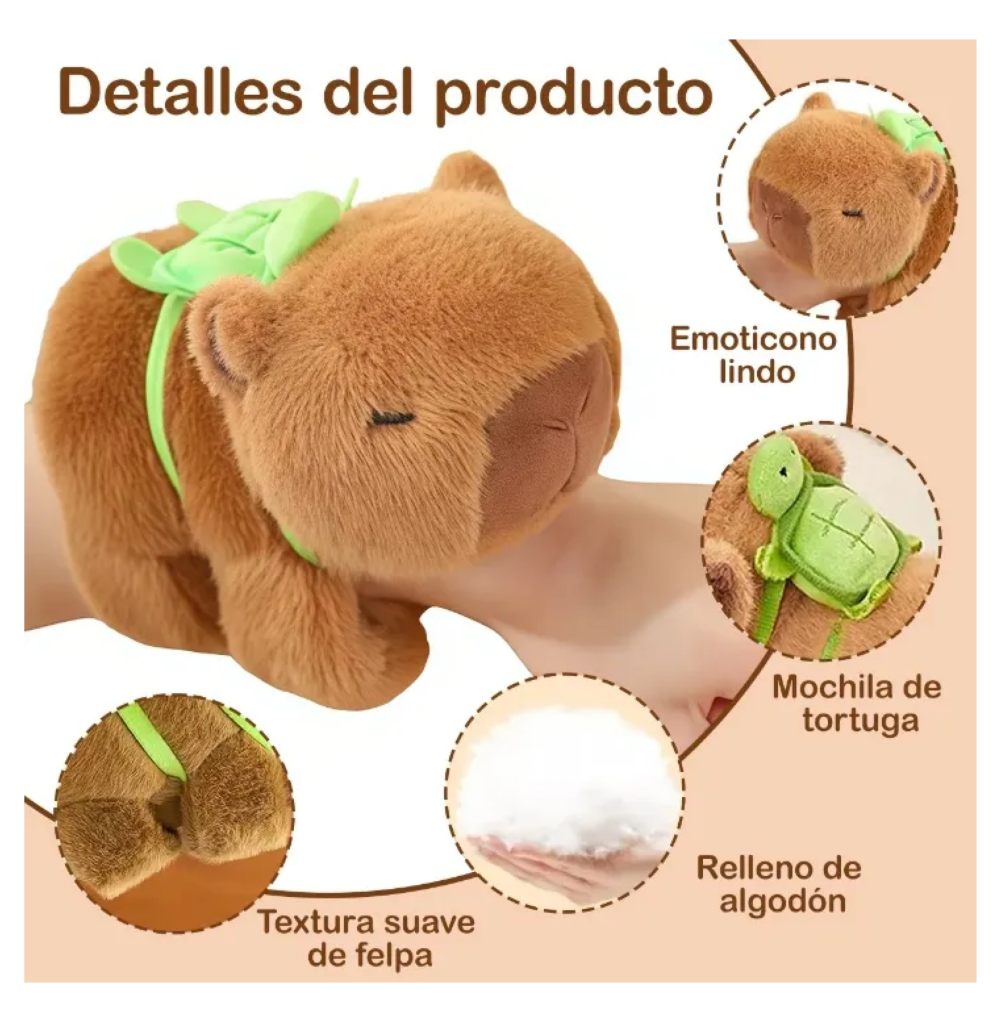 Foto 4 pulgar | 3pz Peluche Capibara Pulseras Lab.g, Cafe