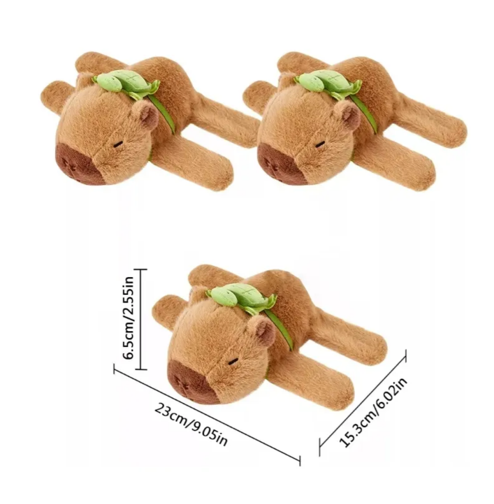 Foto 5 pulgar | 3pz Peluche Capibara Pulseras Lab.g, Cafe