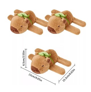 Foto 4 | 3pz Peluche Capibara Pulseras Lab.g, Cafe