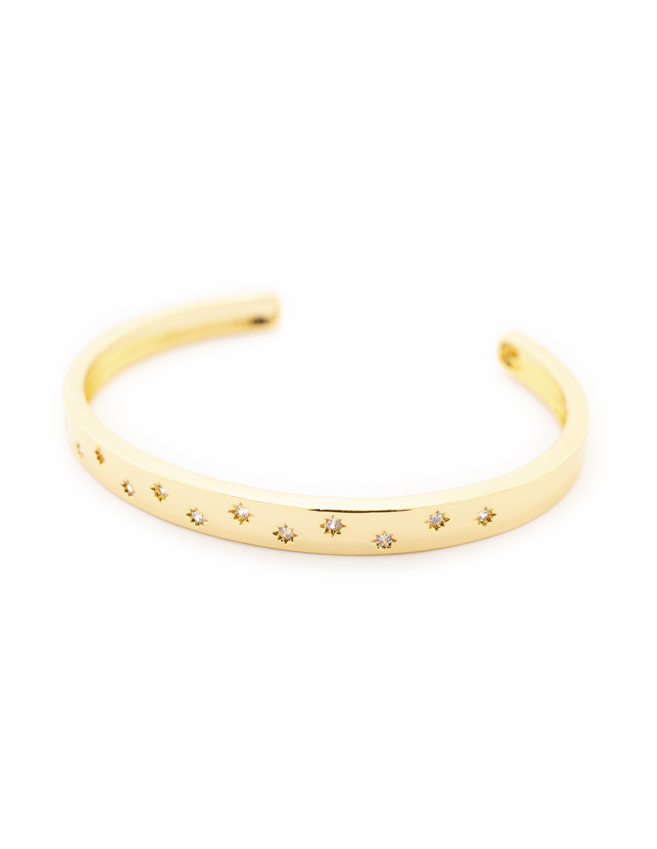 Brazalete Diseño Estrella The Golden Store Chapa De Oro 18k