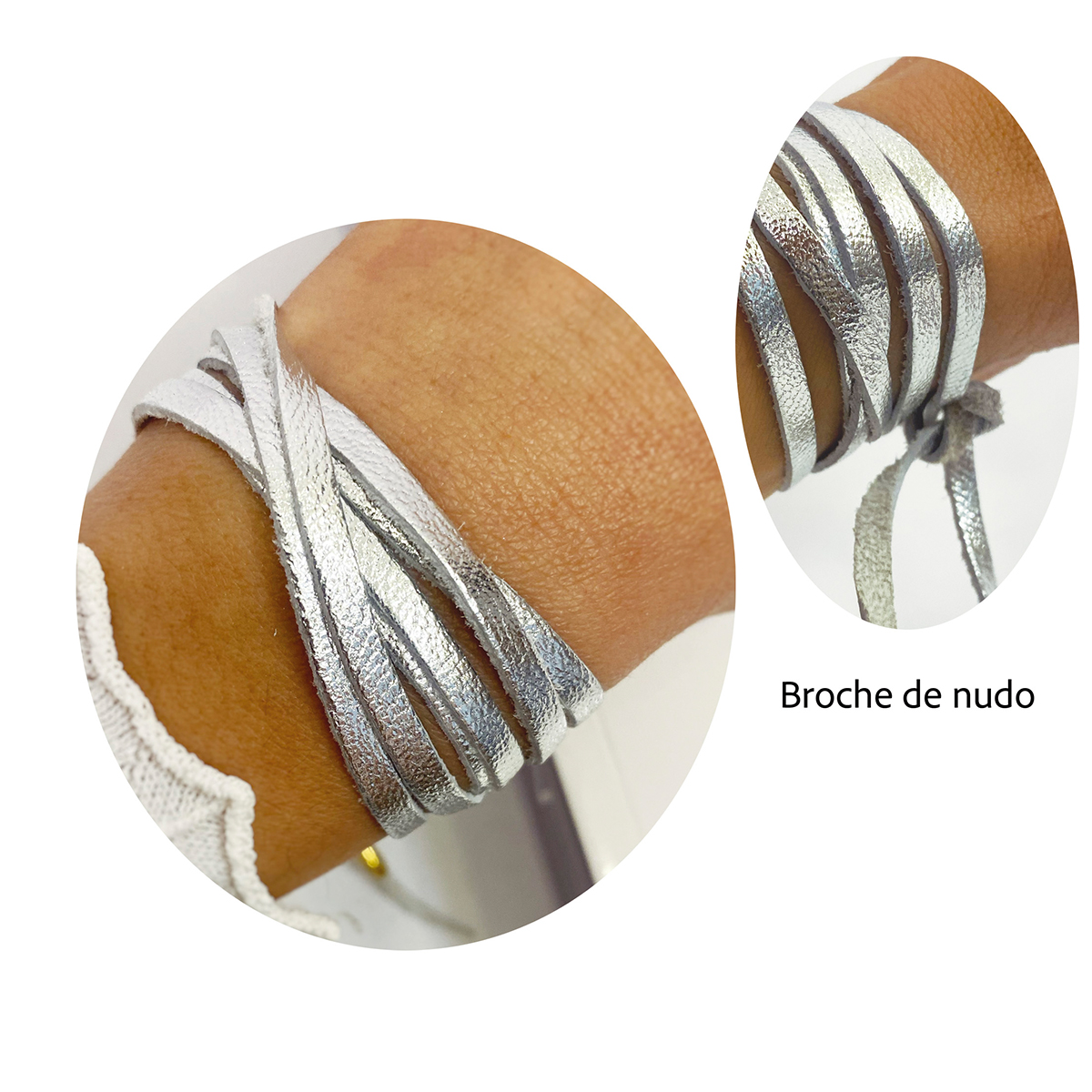Foto 4 pulgar | Pulsera De Piel Unisex Con Baño De Oro Vangania Gratitud
