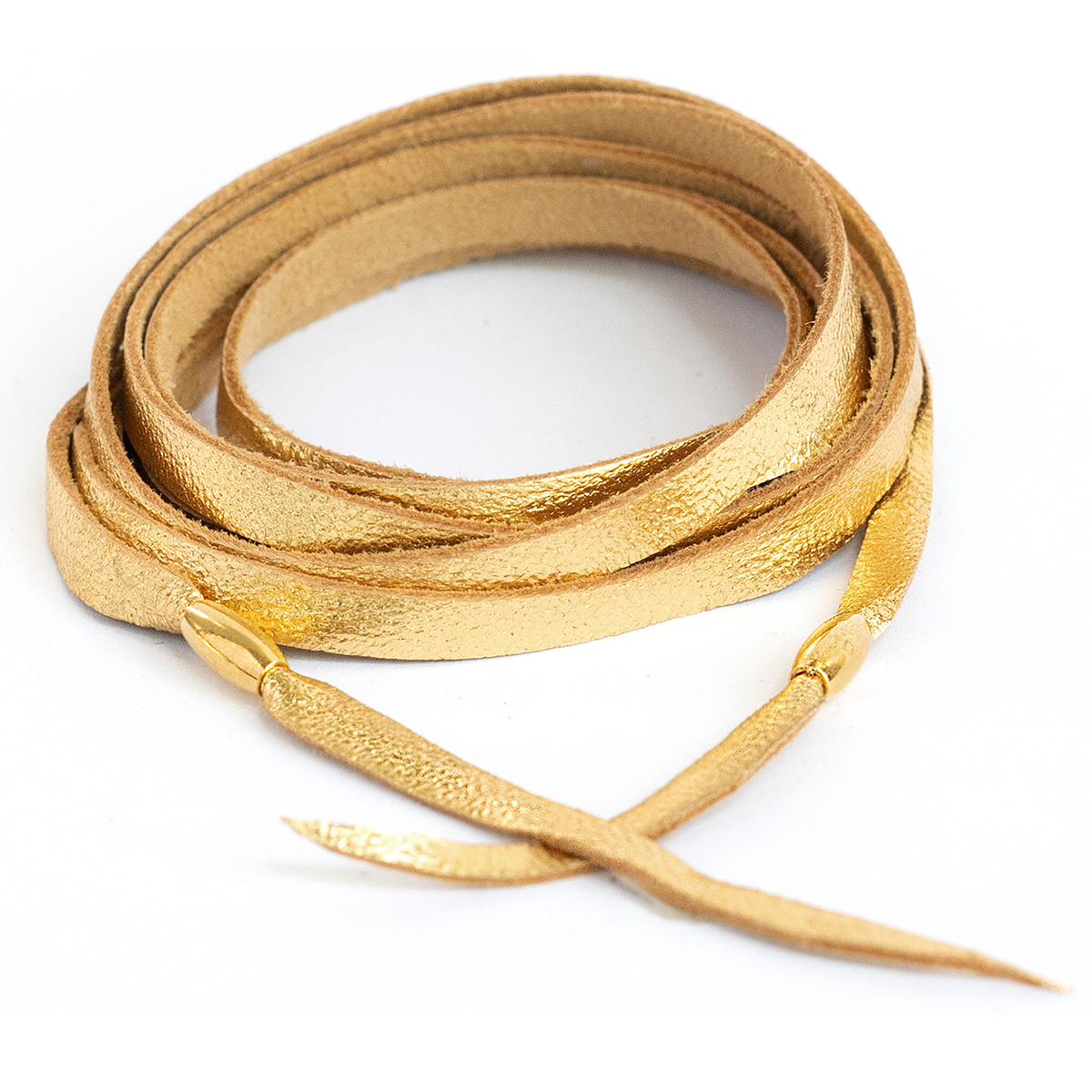 Foto 2 pulgar | Pulsera De Piel Unisex Con Baño De Oro Vangania Gratitud