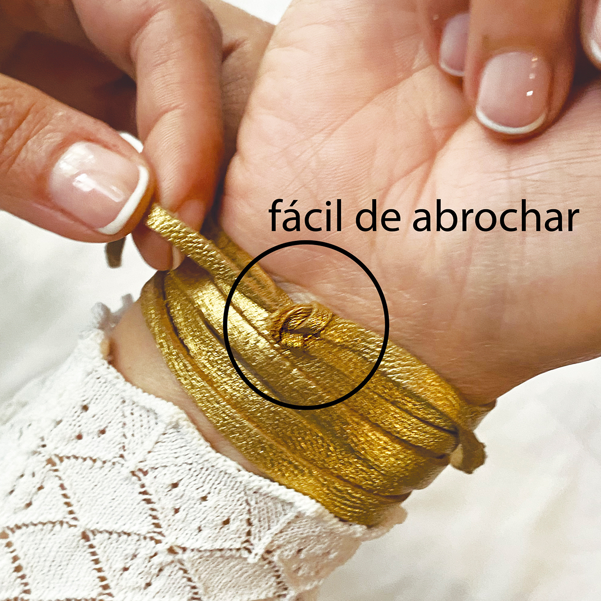 Foto 7 pulgar | Pulsera De Piel Unisex Con Baño De Oro Vangania Gratitud