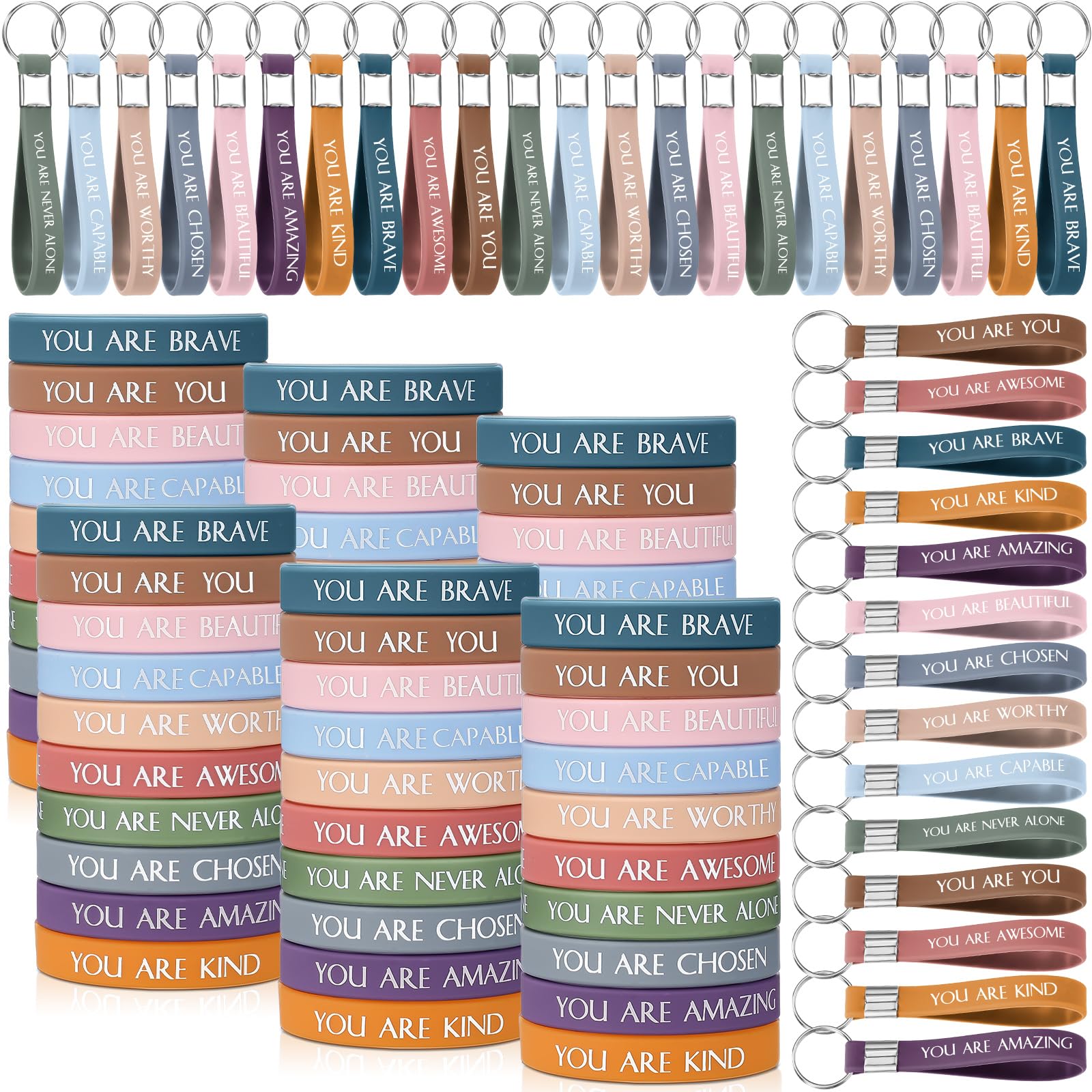 Foto 2 pulgar | Pulseras Y Llaveros Motivacionales Sratte 120 Unidades (varios) - Venta Internacional.