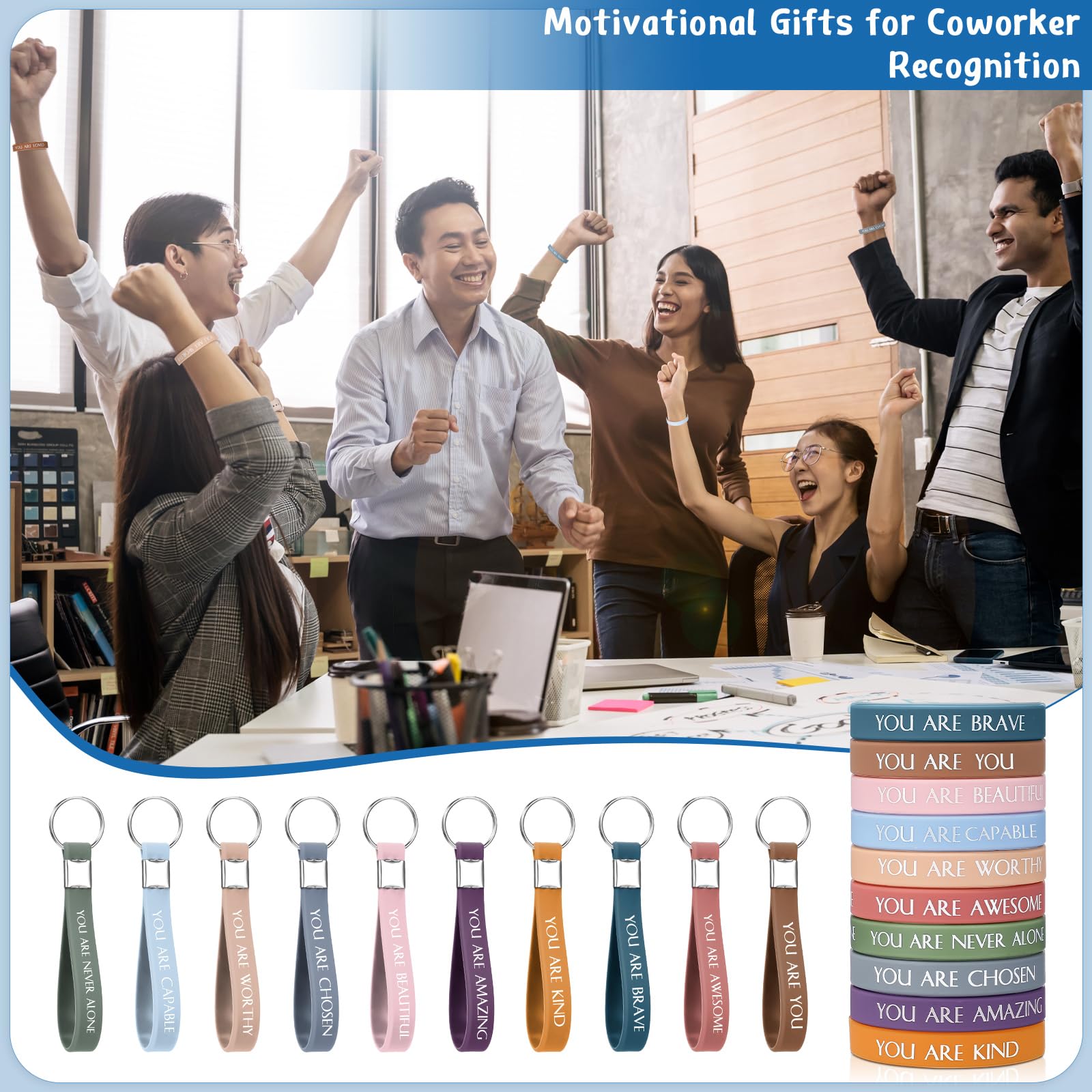 Foto 5 | Pulseras Y Llaveros Motivacionales Sratte 120 Unidades (varios) - Venta Internacional.
