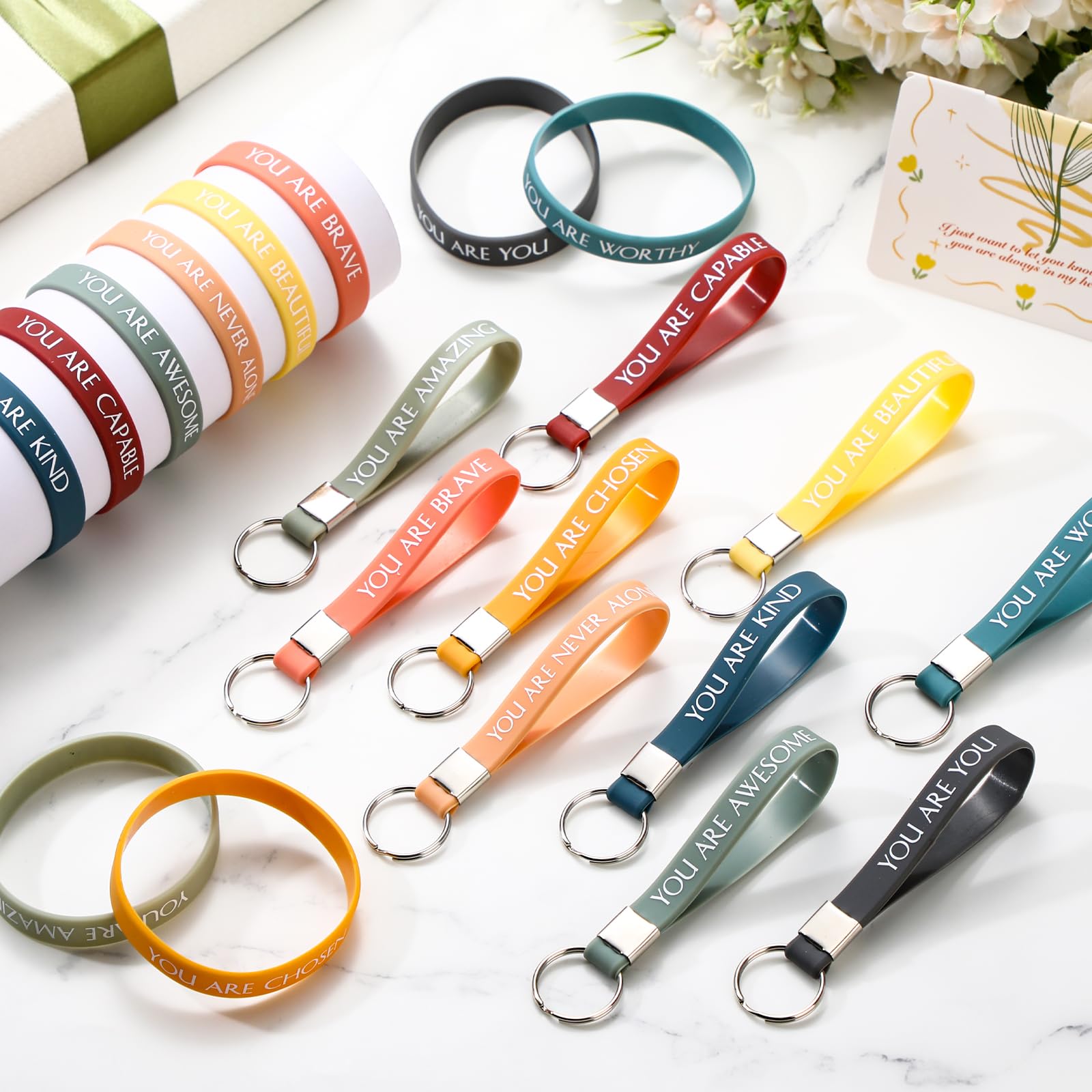 Foto 4 | Pulseras Y Llaveros Motivacionales Sratte 120 Unidades (vibrantes) - Venta Internacional.