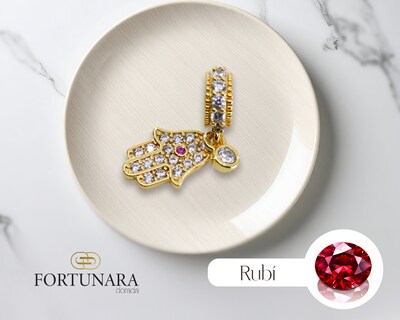 Foto 6 | Pulsera Fortunara - Baño De Oro De 18k + 12 Charms
