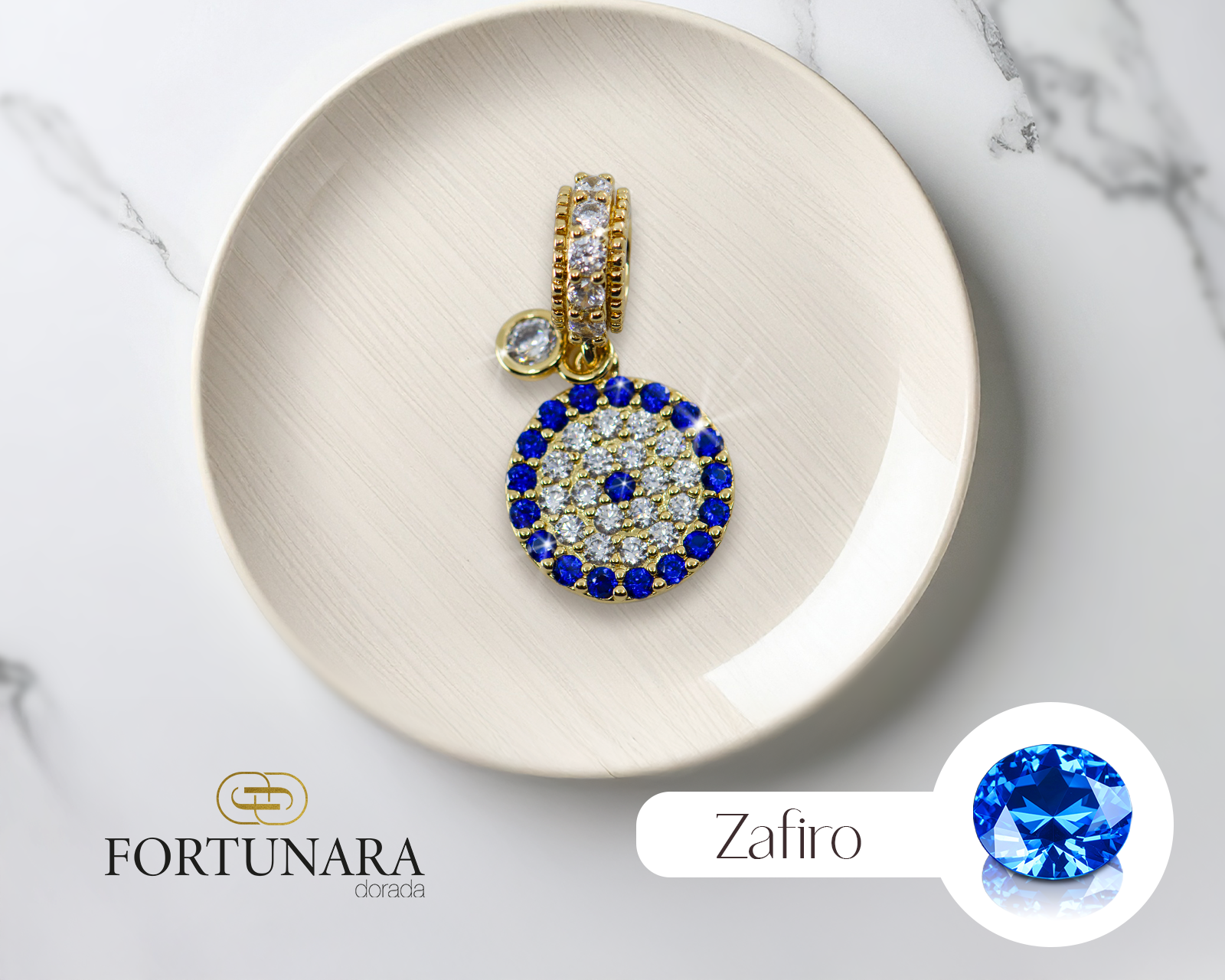 Foto 8 pulgar | Pulsera Fortunara - Baño De Oro De 18k + 12 Charms