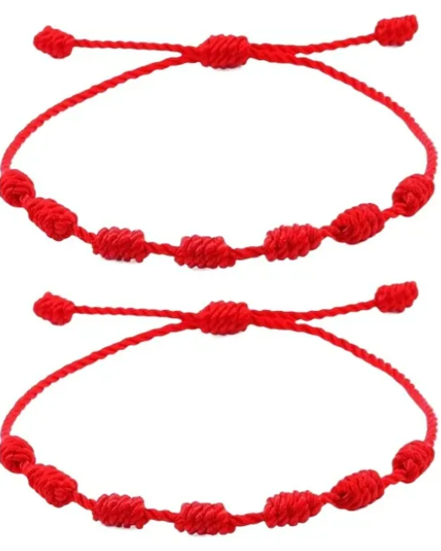 Foto 1 | Xtellar Kit De Pulseras De Hilo Rojo De 7 Nudos De Protección Y Atracción Destino - Pack De 2