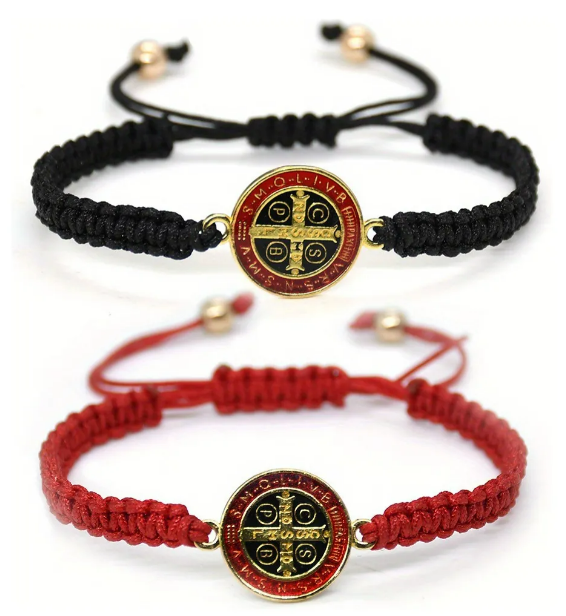 Foto 2 pulgar | Conjunto Xtellar De Pulseras San Benito Cruz: Elegancia  Protección Y Suerte En Cadena Trenzada