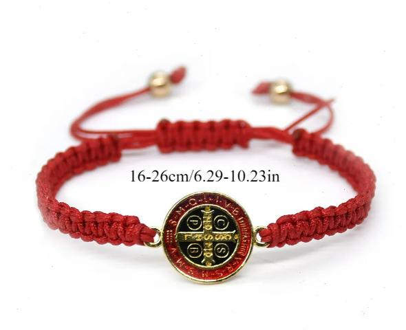 Foto 5 pulgar | Conjunto Xtellar De Pulseras San Benito Cruz: Elegancia  Protección Y Suerte En Cadena Trenzada