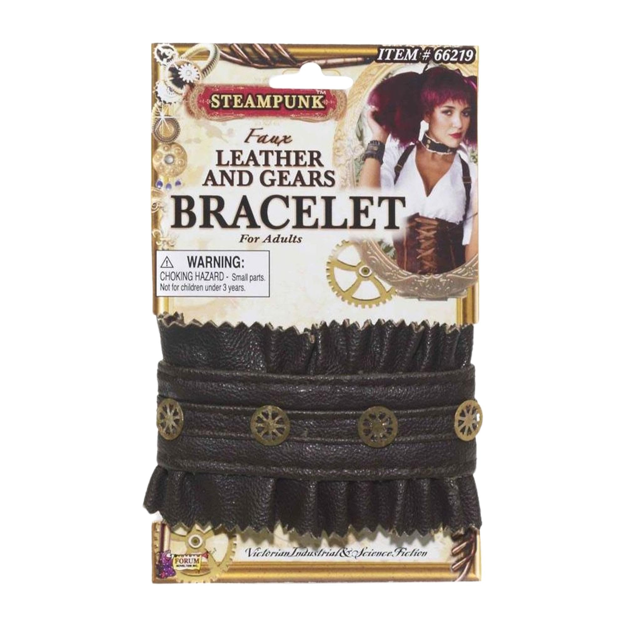 Foto 3 | Pulsera Forum Novelties Steampunk Leather And Gears - Venta Internacional.