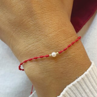 Foto 5 | Pulsera Roja Vangania Perla Natural Joyería Artesanal Unisex