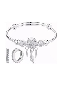 Foto 1 | Pulsera De Plata Atrapa Sueños Diámetro 70 Mm
