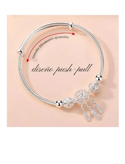 Foto 3 | Pulsera De Plata Atrapa Sueños Diámetro 70 Mm