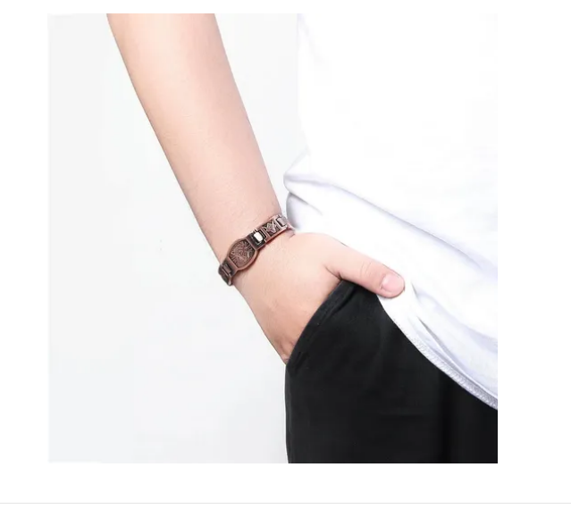 Foto 4 pulgar | Pulsera De Terapia De Cobre Puro Magnético De Neodimio
