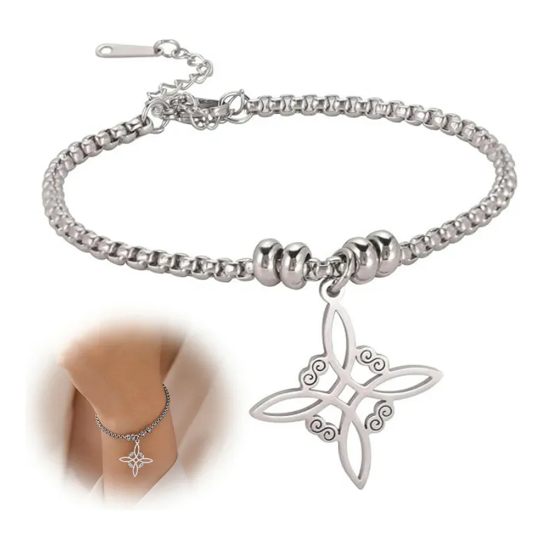 Foto 4 pulgar | Pulsera Nudo Bruja Acero Inoxidable