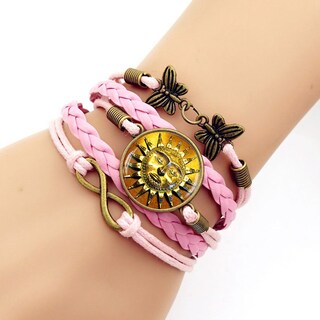 Foto 2 | Pulsera Huoguo 2021 Para Mujer Estilo Retro Sun Moon Time Tejida A Mano - Venta Internacional.