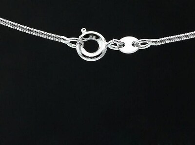 Foto 2 | Collar Huoguo Cadena Con Forma De Serpiente Chapada En Plata 20 Cm De Largo - Venta Internacional.